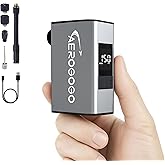 Aerogogo 150PSI Mini Bike Tire Pump, 25s Fast Inflate Bike Pump with Gauge, Portable Tire Inflator Bike Air Pump with Presta and Schrader Valve, Suitable for Road, Mountain, E-Bike