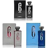 A CENTER 3Pack Men Cologne 6Pm Series Eau De Parfume Spray with Woody Floral & Fruity Scent Perfume Gift Set Day to Night Luxury Fragrances