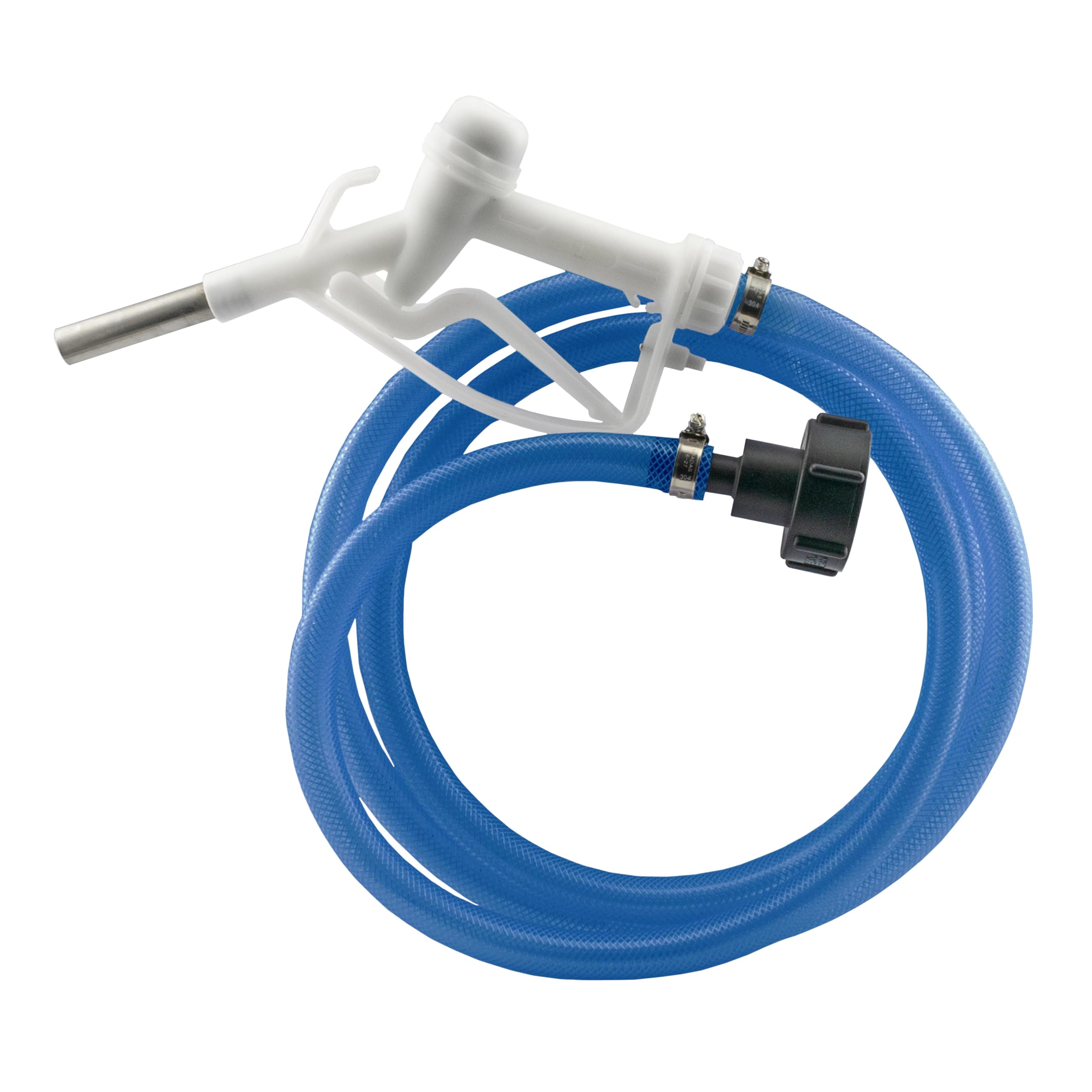 AD-Blue/Diesel Fuel delivery kit for use with IBC Tank with s60x6 Outlet,Reinforced Braided 19mm Hose Designed for Fuel,Trigger Fuel Gun,Range of Fuel Hose Length Options (5)