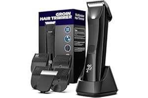 CHLANT Electric Groin & Body Hair Trimmer for Men, Waterproof Ball/Pubic Hair Trimmer for Men with Replaceable Ceramic Blade, Rechargeable Ball Shaver Body Shaver Body Groomer for Men with Clippers