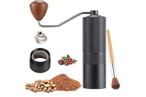 Manual Coffee Bean Grinder,Popsweeter C38 hand coffee grinder with Stainless Steel Conical Grinding Burr for Espresso,Pour Over,FrenchPress,Moka,Americano, for Office Home Traveling Camping