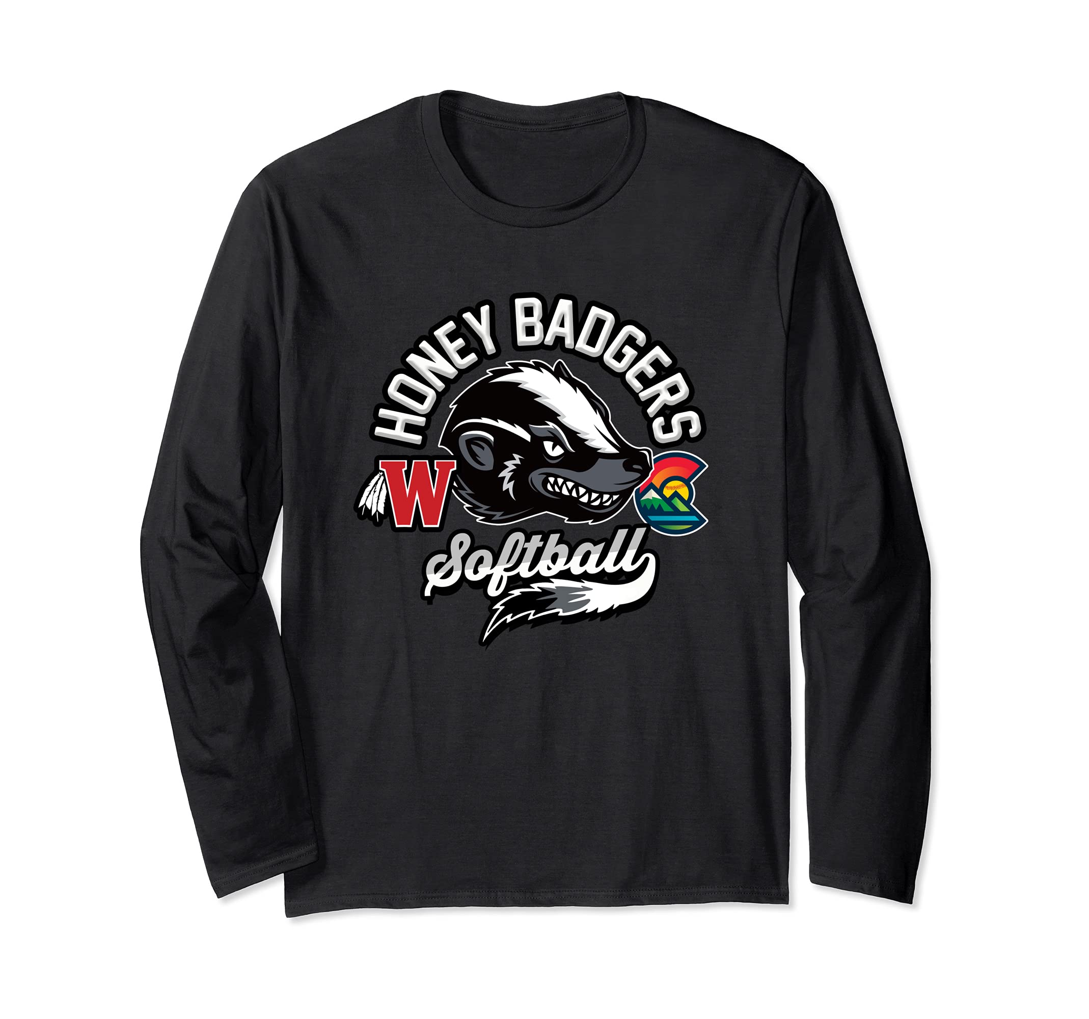 Colorado Honey Badger Softball Team Jersey Long Sleeve T-Shirt