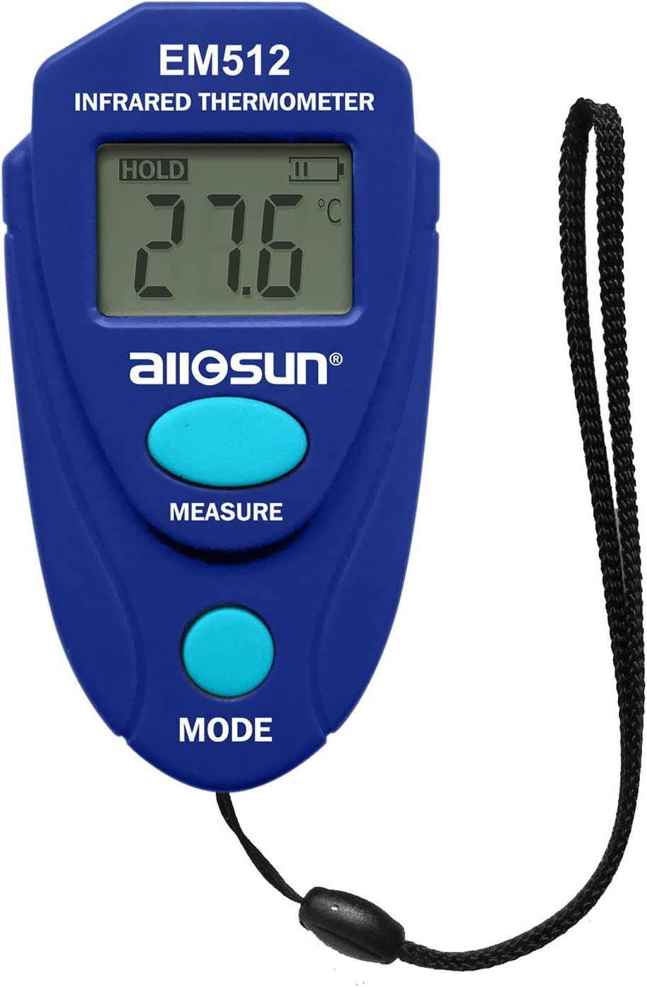 ALLOSUN Non-contact Infrared Thermometer handheld Mini Digital Meter Min/Max Value Reading Temperature Measurement Tester -22℉ to +428 ℉ for BBQ Industry Household