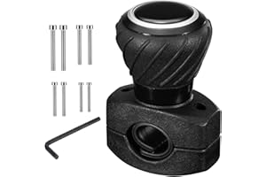 Spurtar Steering Wheel Knob, Universal Car Suicide Knob Power Handle Spinner Fit for Steering Wheel, Cars, Semi Truck, Forklifts, Tractors, Boat, and Golf Cart – Black