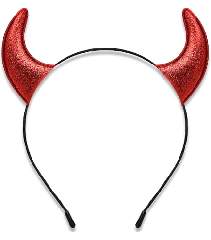 Bandeaux Demon Bandeaux Anges Auréole, 2 Pièces Oreilles Diable Bandeau + 1 Bandeaux Ange Halo, Bandeau de Corne Démon pour Fête Halloween Ornement Accessoire Enfant Adult Cosplay