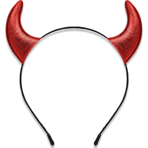 Diadema De Cuernos De Diablo Con Collar - Accesorios De Cosplay Para Halloween Y Carnaval