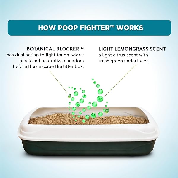 WORLD’S BEST CAT LITTER POOP FIGHTER MAXIMUM ODOR DEFENSE, 15-POUNDS – NATURAL INGREDIENTS, QUICK CLUMPING, FLUSHABLE, 99% DUST FREE & MADE IN USA – LONG-LASTING ODOR CONTROL & EASY SCOOPING