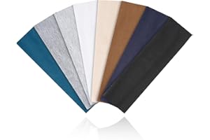 Buyisgle Workout Headbands for Women Non Slip - 8PCS Elastic Sport Head Bands for Women's Hair, Sweat Headband for Athletic Yoga Running Gym