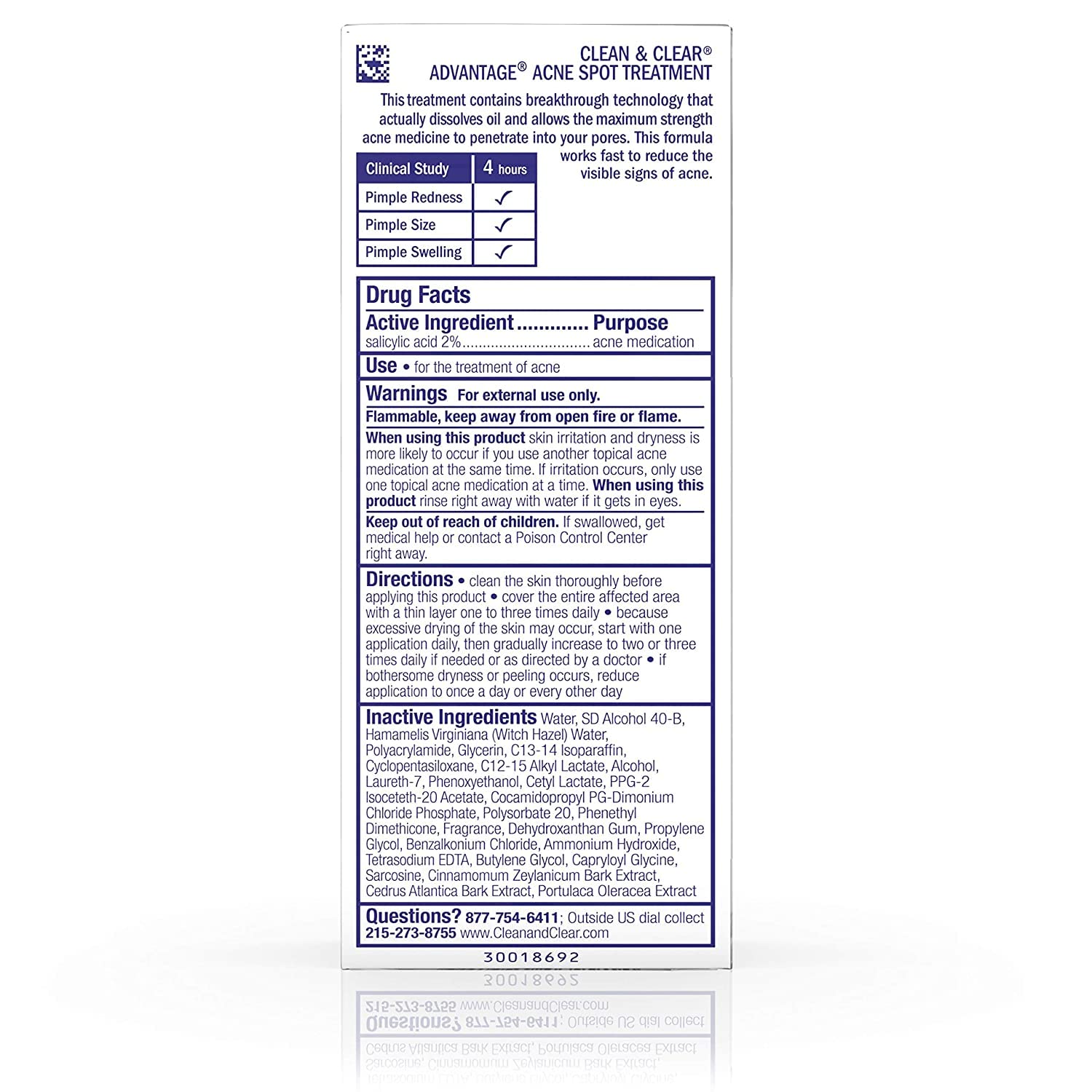 Cln&Clr Adv Spt Trtmnt Size .75z Clean & Clear Advantage Acne Spot Treatment