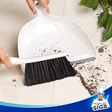 MR.SIGA Dustpan and Brush Set Bamboo Handle Portable Cleaning Combo White 1 Set view 8