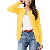 GRACE KARIN Womens Long Sleeve Knit Cardigan Sweaters Casual Dressy Open Front Button Down Cardigans Spring Outfits