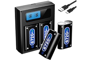 RRUHHK Xbox Controller Battery Pack with Charging Station, 6720mWh New Upgrade High Capacity Battery Replacement for Xbox Series X/Xbox One/Xbox Series S/Xbox One X/S, Xbox One Elite - 4 Pack