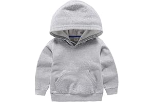 ZJXC Baby Toddler Kid Boy Girl Solid Casual Pocket Hoodie Sweatshirt Pullover
