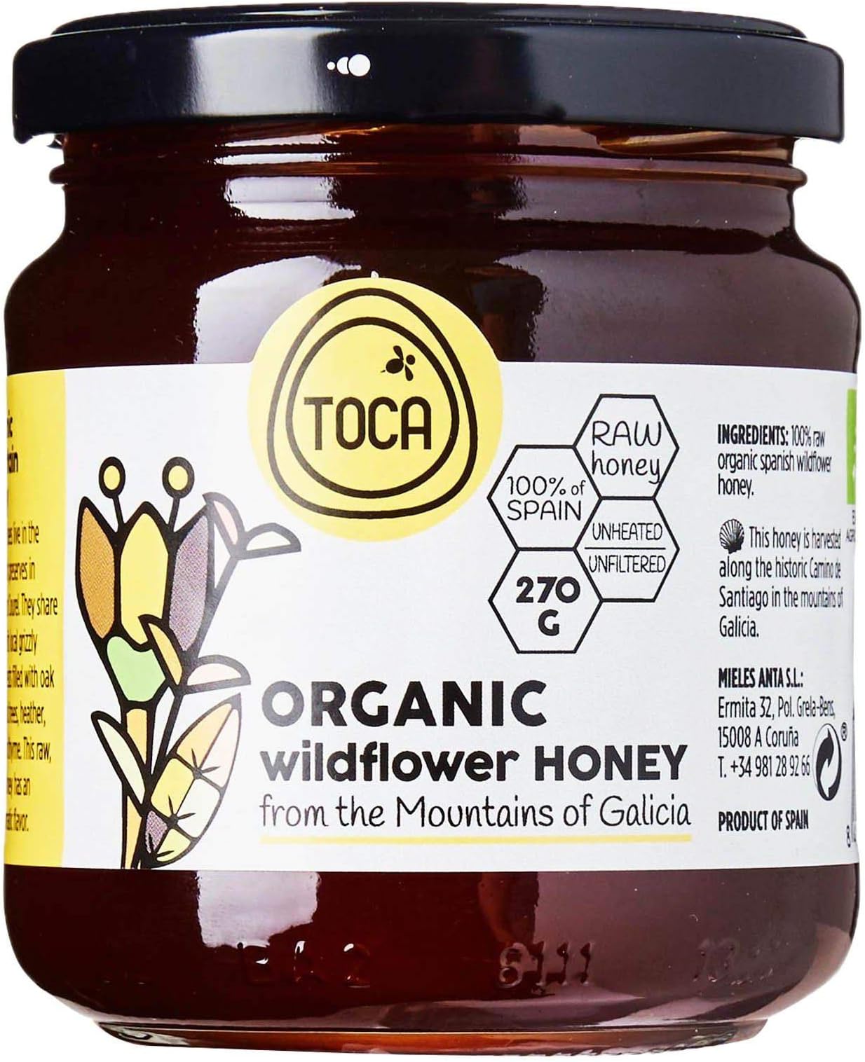 Toca Honey | Raw Organic Mountain Honey | 6 x 270g