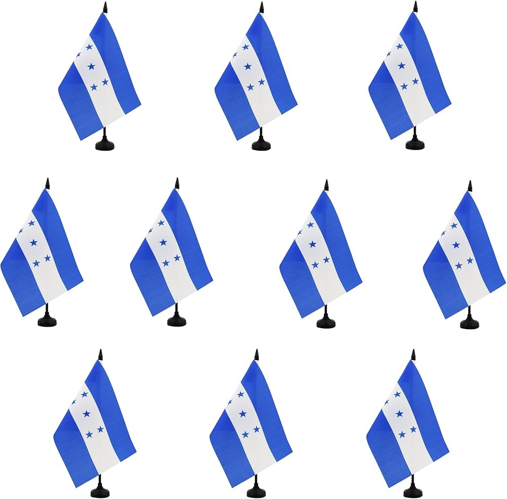 AZ FLAG Set of 10 Honduras Table Flags 5 x 8 inches 21 x 14 cm