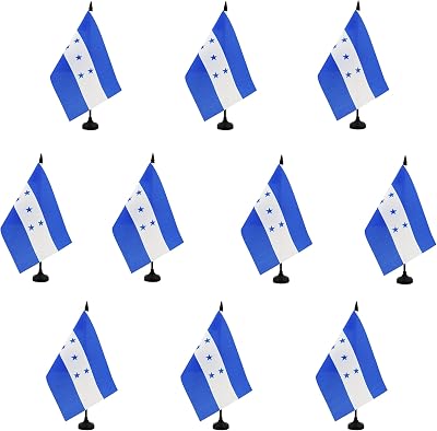 AZ FLAG Set of 10 Honduras Table Flags 5 x 8 inches 21 x 14 cm