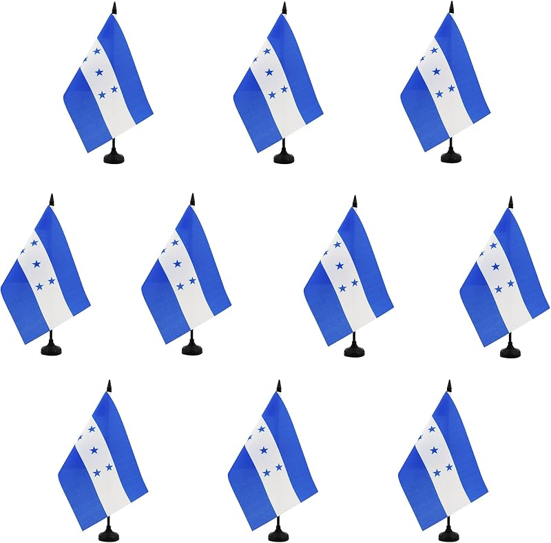 AZ FLAG Set of 10 Honduras Table Flags 5 x 8 inches 21 x 14 cm