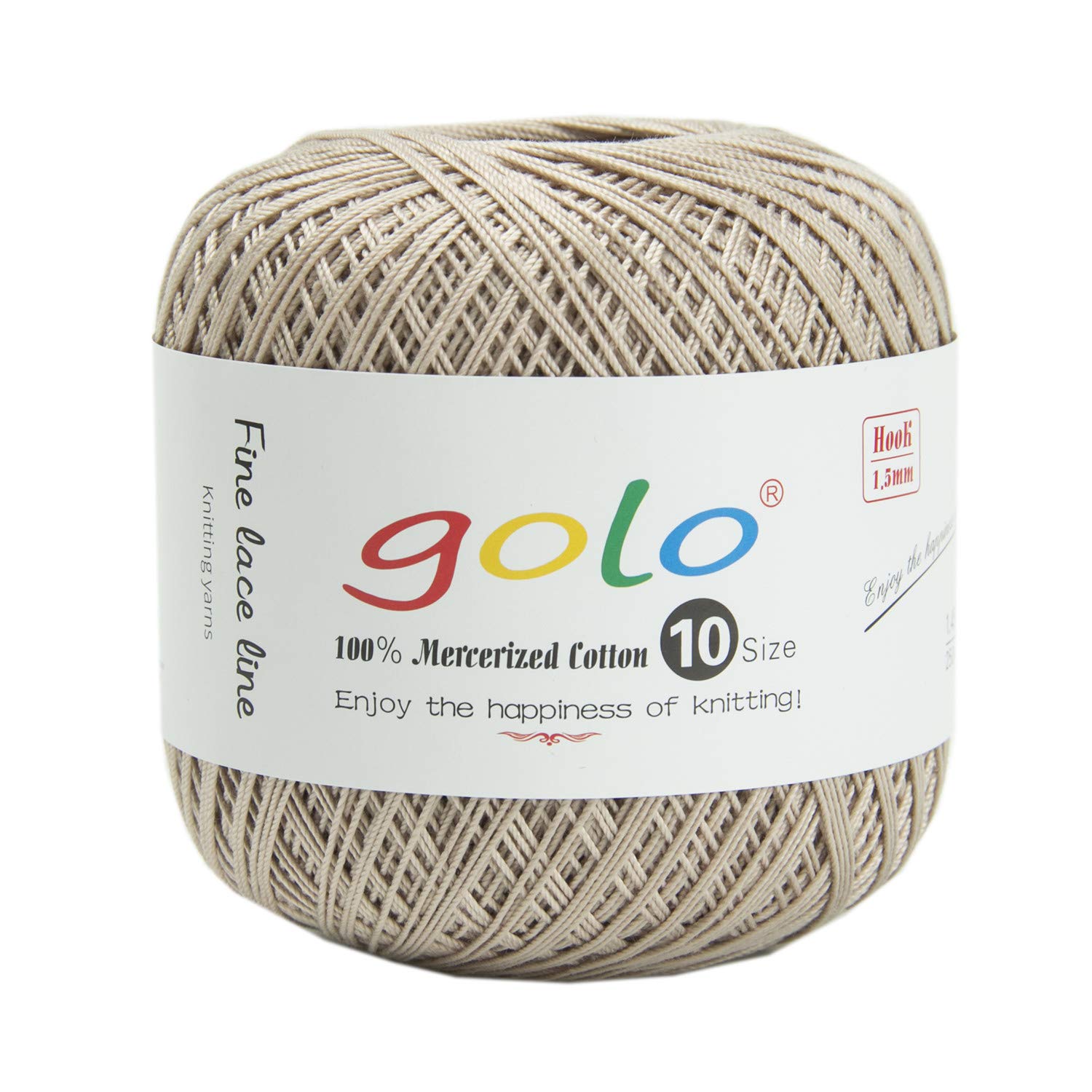 golo Crochet Thread Size 10 Yarn for Hand Knitting Crochet Yarn (Light coffer-812)
