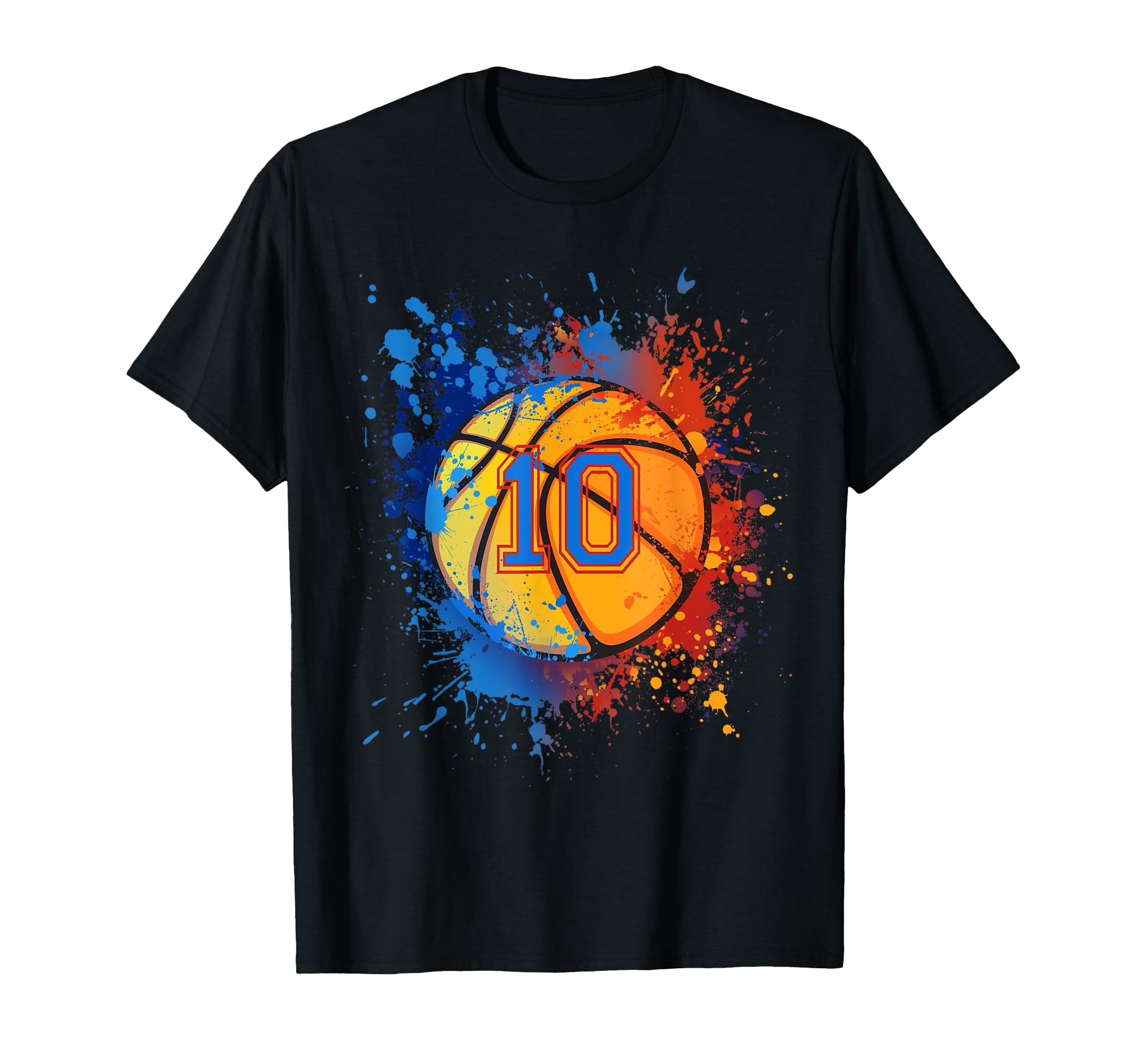 Photo 1 of 10 Years Old 10th Birthday Basketball Gift For Boys Party T-Shirt S blue