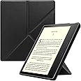 Fintie Origami Case for 7" Kindle Oasis (10th/9th Generation, 2019/2017 Release) - Slim Fit Stand Cover Support Hands Free Reading with Auto Wake Sleep, Black
