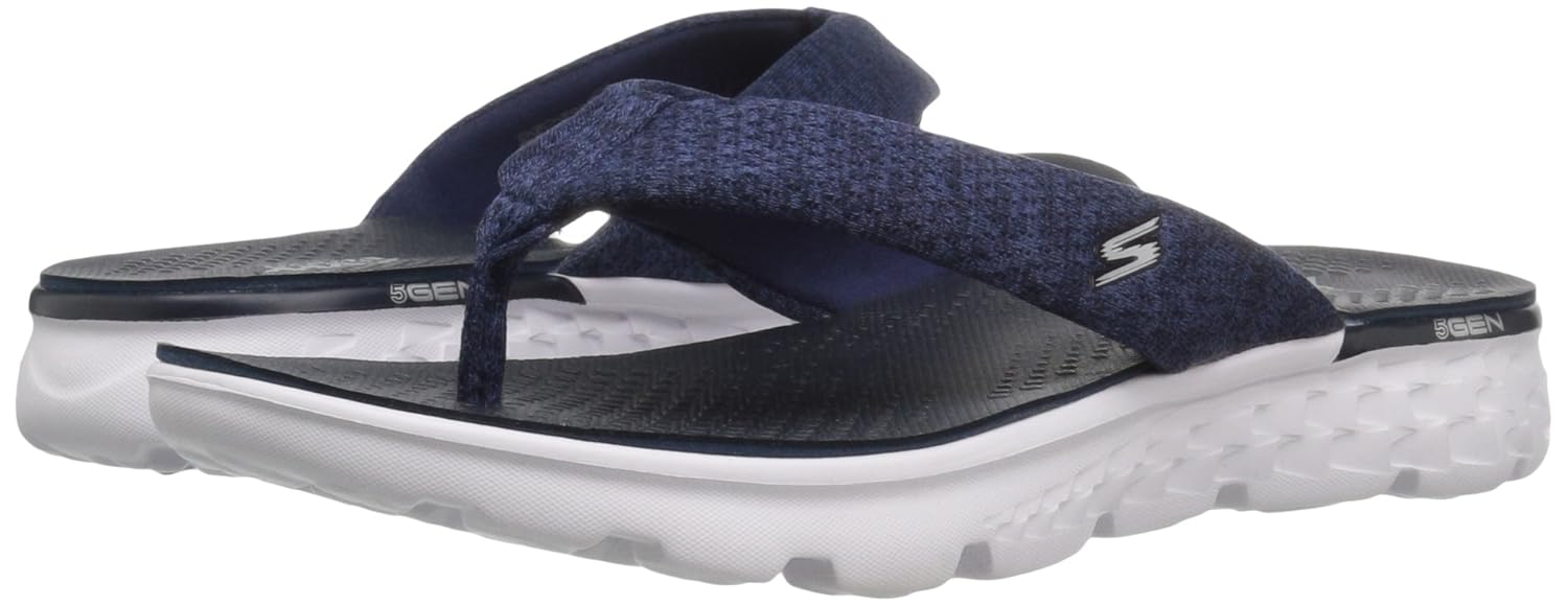 skechers women's flip flop (black textile)