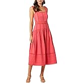 Shoshanna Women's Pintucked Poplin Rosette Dress