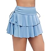 Avidlove Mini Skirts for Women Casual Micro Y2K Pleated Skirt Layered Ruffle Short Skirts Cheer Skirt Cosplay Outfits S-XXL
