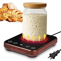 Sourdough Starter Warmer, MAXVINI Upgrade Sourdough Warming Mat with Precision Temperature Control (70-100°F) Auto-Warming Sensor, 0-12H Timer & Auto On/Off, for Home Bakers & Beginners - Wood Grain