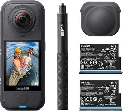 X4 Air Pack Démarrage Noir - Caméra 360 8K, Légère 165 g