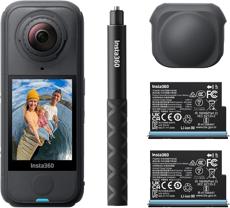 X4 Air Pack Démarrage Noir - Caméra 360 8K, Légère 165 g