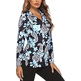 Koscacy Women's Long Sleeve Golf Tennis Polo Shirts UPF50+ Half Zip Dry Fit Workout Tops Athletic Shirt