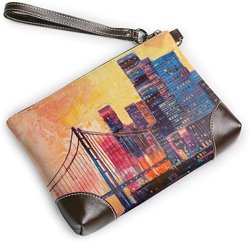 Amazon Yamajdr 小物入れpanorama Of The City フラットポーチ トラベルポーチ バッグインバッグ 本革 レザー 小物 化粧 ブランド 人気 メンズ レディースone Size シューズ バッグ