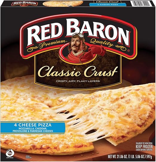 Red Baron, Classic Four Cheese Pizza, 21.06 Ounce (Frozen)