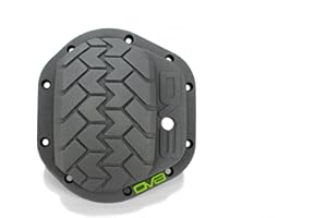 DV8 Offroad Differential Cover Compatible with The 2007-2018 Jeep Wrangler JK with Dana 44 Axle | Increased Oil Capacity | Added Structural Rigidity | Tire Tread Pattern