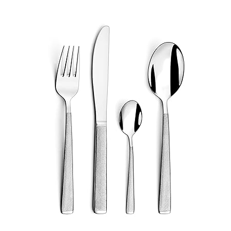 Amefa Set 24 Cubiertos INOX Parure, Acero Inoxidable, Gris, 1.26 ...