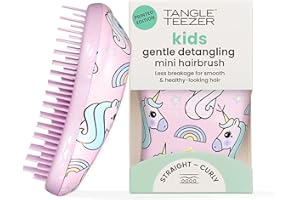 Tangle Teezer Original Detangler Brush, Dry & Wet Travel Size Mini Hair Brush, for Kids & All Hair Types, Unicorn Magic
