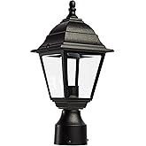 Nuvo Lighting 60/548 Outdoor Post Lantern, 14 x 6 Inches, 60 Watts/120 Volts (Black)