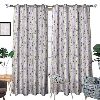 Amazon Com Homehot Paris Blackout Window Curtain Floral