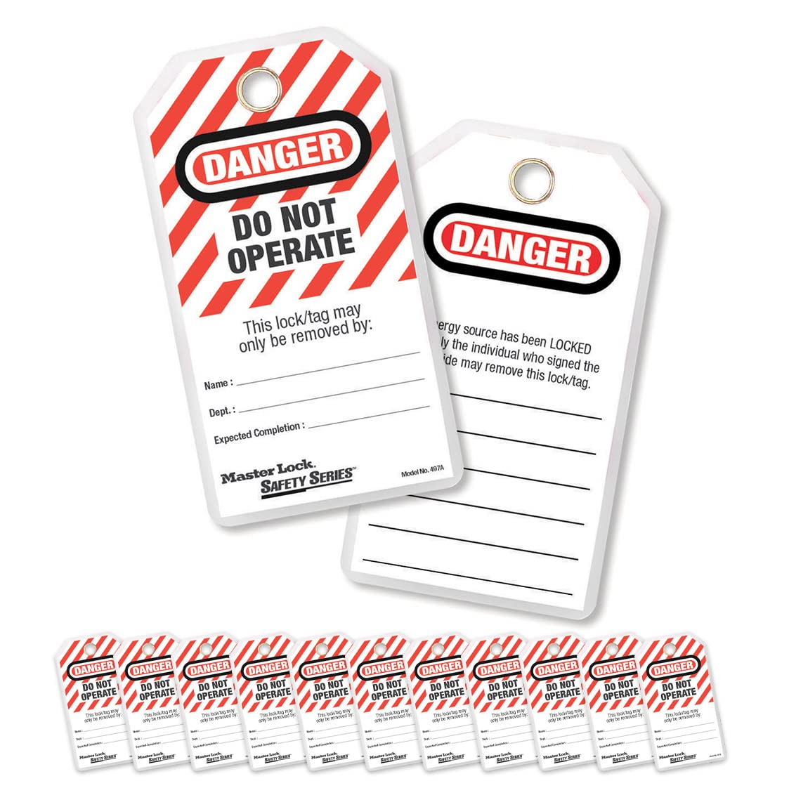 Do not Operate Safety tag, English, Laminated