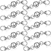 10 Pieces Locking Magnetic Jewelry Clasps Round Magnetic Lobster Clasps Locking Closures Bracelet Necklace Extender for Jewelry Bracelet Necklace Making, 0.3 Inch(Sliver)