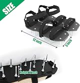 HSLighting Lawn Aerator Shoes Dual Straps Heavy Duty Spiked Sandals Universal view 7