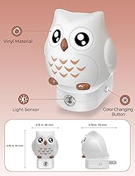 L LOHAS LED Owl Night Light for Kids, 3D Owl Night