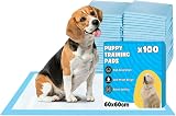 Bazaar 100x60cm Large Puppy Pads 100 Pack 5-Layer Leak-Proof Quick-Dry