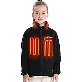 Venustas Kids Heated Fleece Jacket with Battery Pack, Girls Youth Electric Heated Coat for Winter