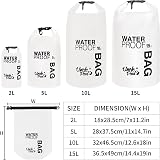 Uncle Paul Dry Bag 5 Liter Waterproof Bag for Outdoors White view 2