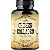 HERBALICIOUS Chicken Collagen Capsules – Collagen Supplement for Joint, Skin & Bone Support – Hydrolyzed Collagen Peptides from Chicken Bone Broth – Non-GMO, Anti-Aging – 120 Capsules