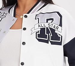 ACEFAST INC Varsity Jacket Womes Colorblock Letter