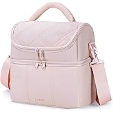 Vuudh Insulated Lunch Bags for Women, Quilted Lunch Box, Lightweight Puffy Padded Waterproof Lunch Tote, Reusable Lunch Cooler bag for Work Picnic Travel