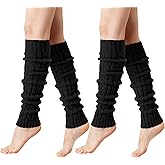 Pleneal Leg Warmers for Women - 1/2/3 Pairs Fashion Cable Knit Warm Leg Warmers 80s Accessories for Party Sports Yoga