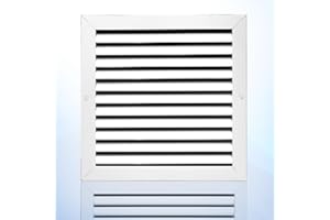 LAMINAIRE Advanced Aluminum Return Grille - 12x12 Inch Ceiling or Wall Vent Cover - Rustproof- Fixed Blades- No Louver, No Filter - [Front Grille Size:13.6" x 13.6"][Duct Hole Size: 12" x 12"]
